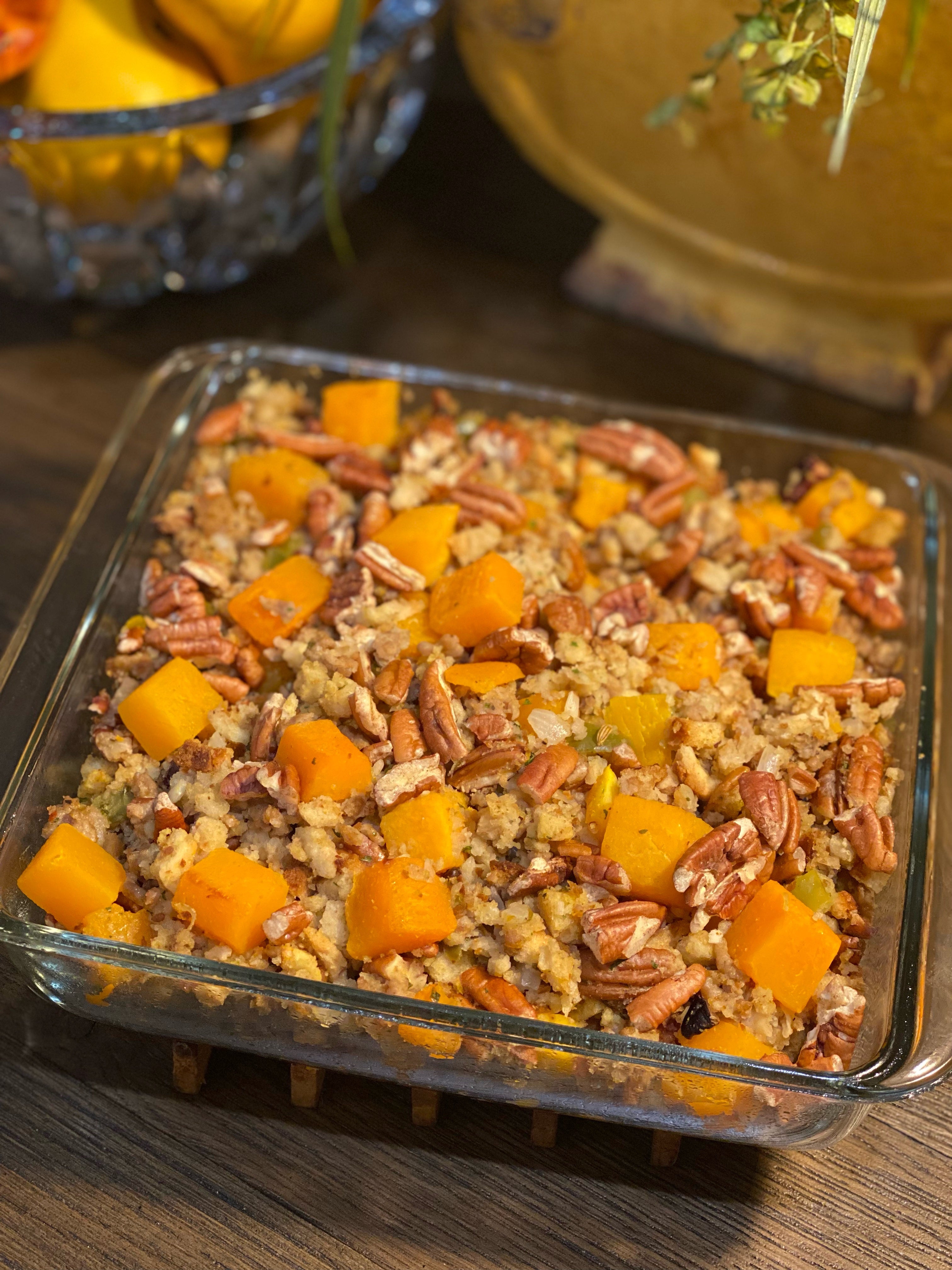 Pecan, Squash & Sausage Stuffing