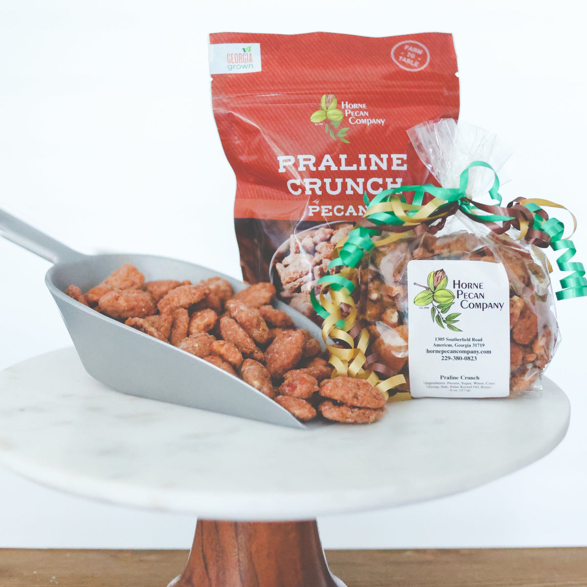 PralineCoated Pecans Crunchy Candied Pecans Horne Farms Horne