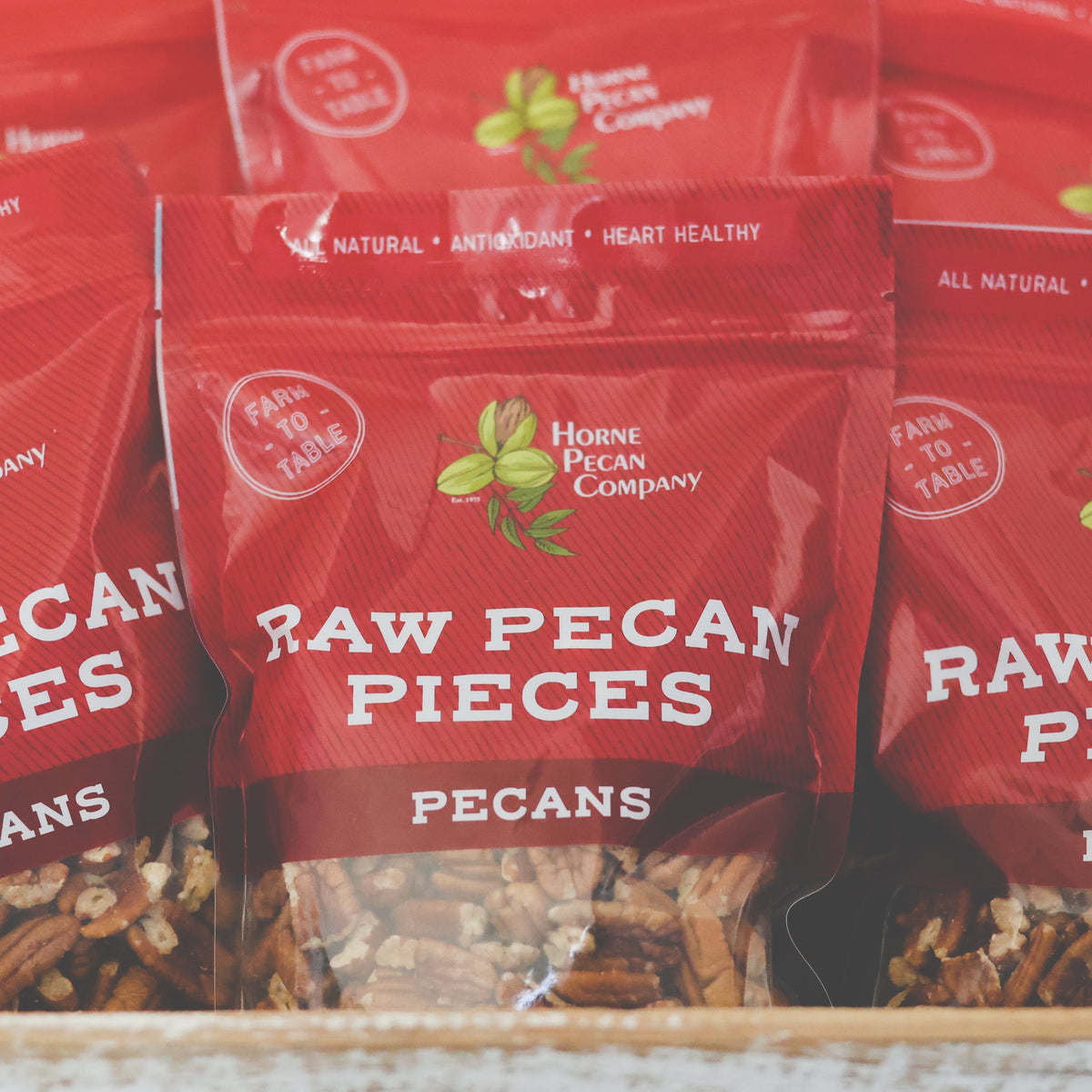 Raw Pecan Pieces Bundle of Six Horne Pecan Company Horne Pecan