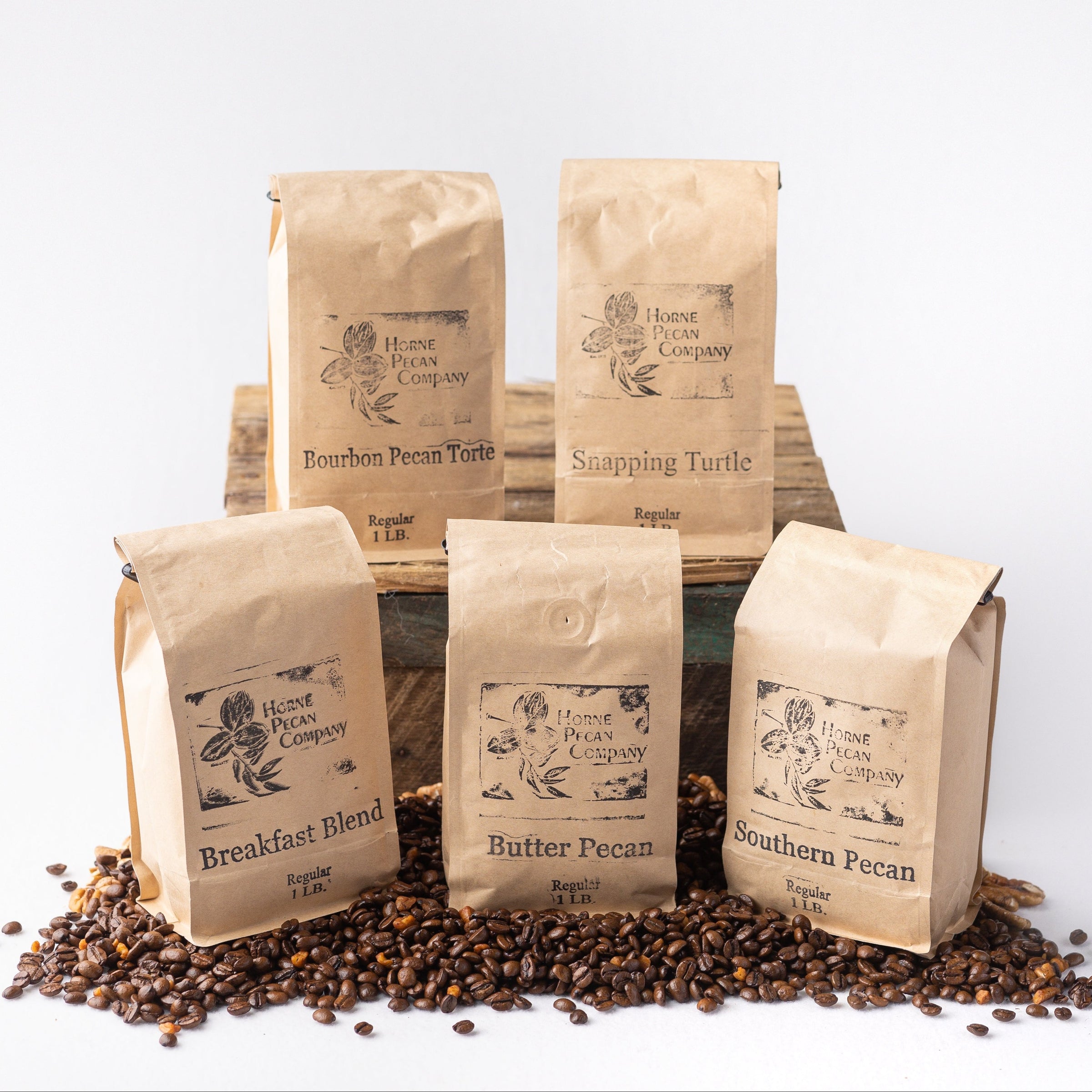 1 lb. Gourmet Pecan Flavored Coffee Horne Pecan Company